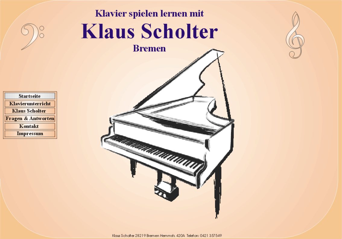 Klavier spielen lernen mit Klaus Scholter Bremen